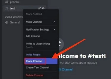 Clone the Channel To Get Rid Of Message