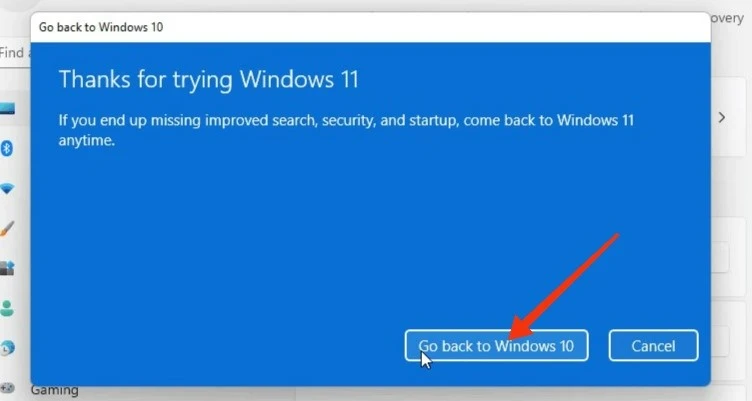 How to Downgrade from Windows 11 to Windows 10 - go back to windows 10