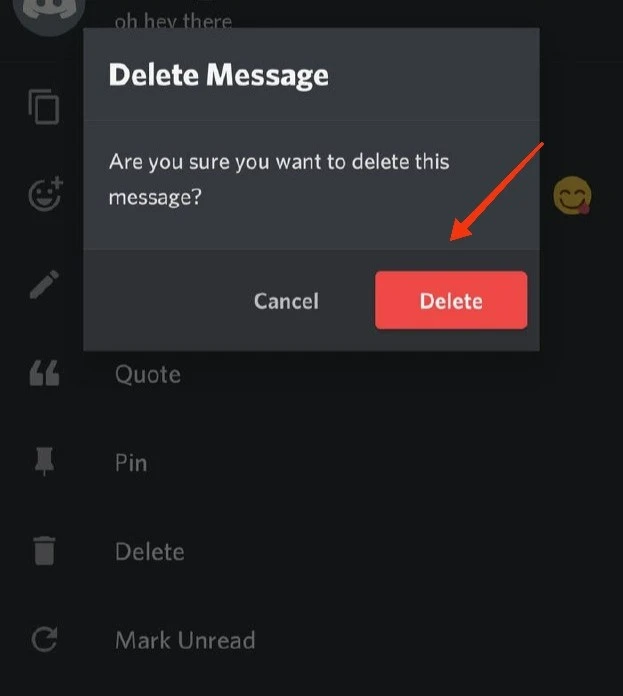 How to delete Discord messages on Android